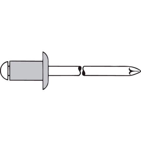 Gesipa Blindklinknagel | klinknagelschacht d x l 3 x 14 mm | aluminium / staal | 500 stuks - 1454022 1454022