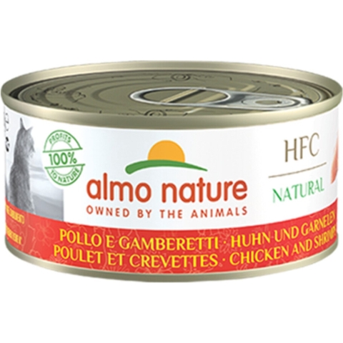 Almo Nature HFC Natural kip met garnalen natvoer kat (150 g) 24 x 150 g