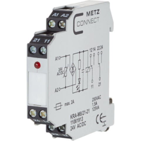 Metz Connect 11061913 Koppelelement 24, 24 V/AC, V/DC (max) 2x wisselcontact 1 stuk(s)