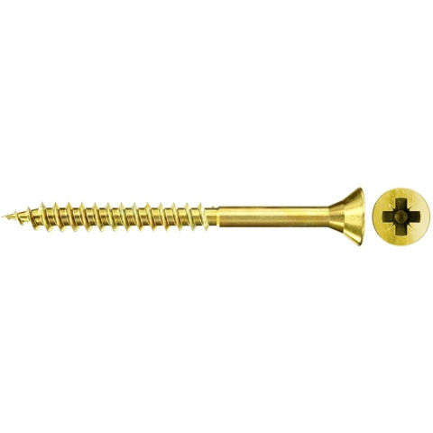 Fischer 551242 Spaanplaatschroef 6 mm 140 mm Kruiskop Pozidriv Galvanisch verzinkt 100 stuk(s)