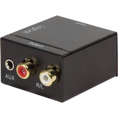 LogiLink CA0101 CA0101 Toslink / Cinch / Jackplug Audio Adapter Zwart