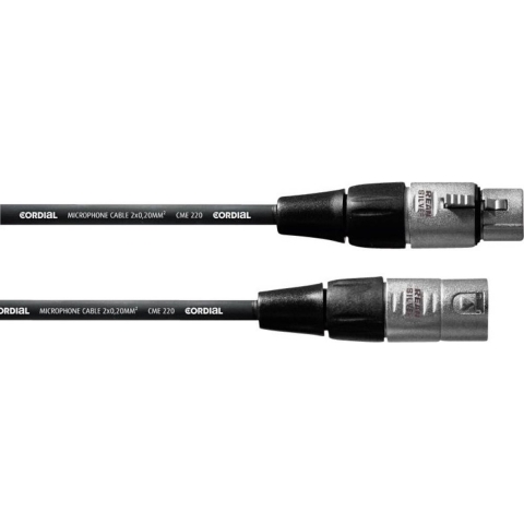 Cordial CFM 20 FM XLR Verbindingskabel [1x XLR-bus - 1x XLR-stekker] 20.00 m Zwart