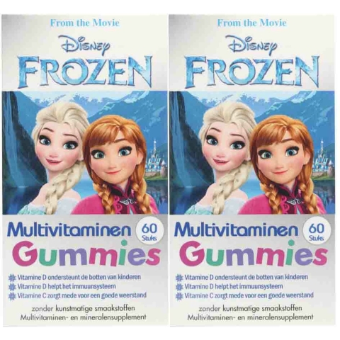 Gratis Verzending: 2x Disney Multivitamines Frozen 60 gummies