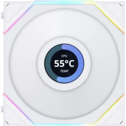 UNI FAN TL-LCD120 White Single Pack Case fan