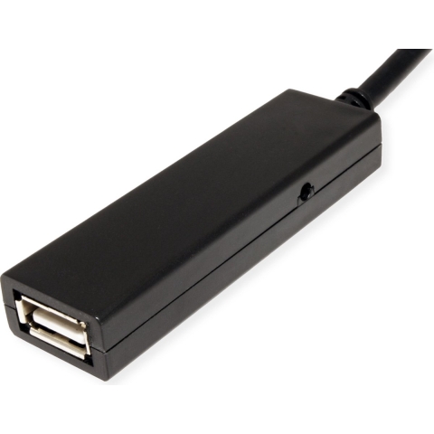VALUE USB 2.0 Verleng kabel met actieve Repeater, A - C, zwart, 10 m