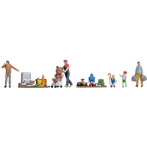 NOCH 16282 H0 Vlooienmarktset 3 figuren Geverfd, Staand