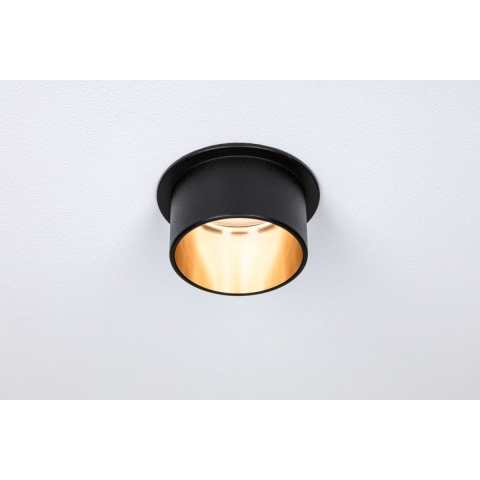 Paulmann 93378 LED-inbouwlamp LED LED vast ingebouwd 6 W Zwart (mat), Goud
