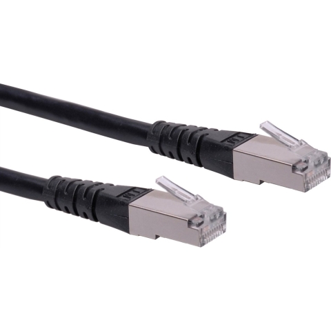 ROLINE patchkabel Cat.6 (Klasse E) S/FTP (PiMF), zwart, 10 m