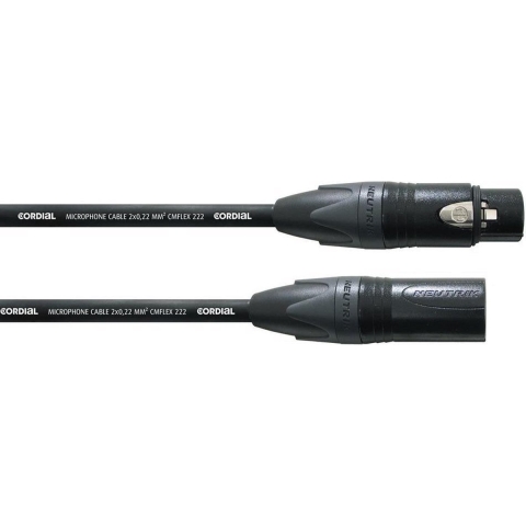 Cordial CPM 2,5 FM XLR Verbindingskabel [1x XLR-bus - 1x XLR-stekker] 2.50 m Zwart