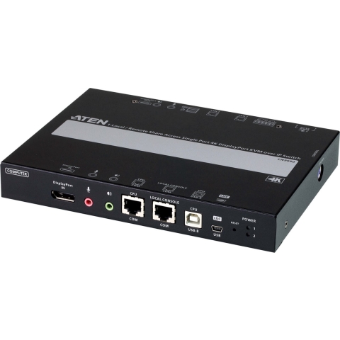 ATEN CN9950 1-Lokaal-Remote Share Access Single Port 4K DisplayPort KVM over IP Switch