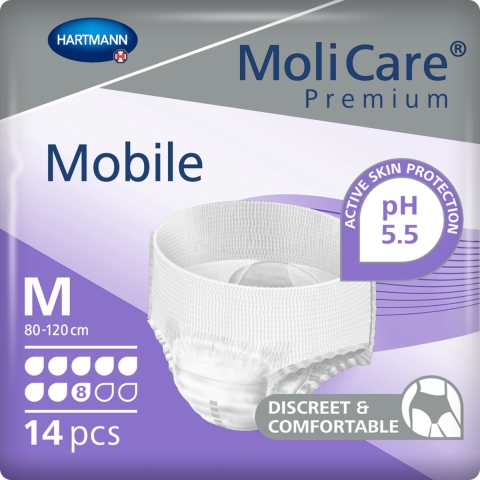Molicare Premium Mobile 8 Druppels Medium 2015 ml Absorptie 14 stuks