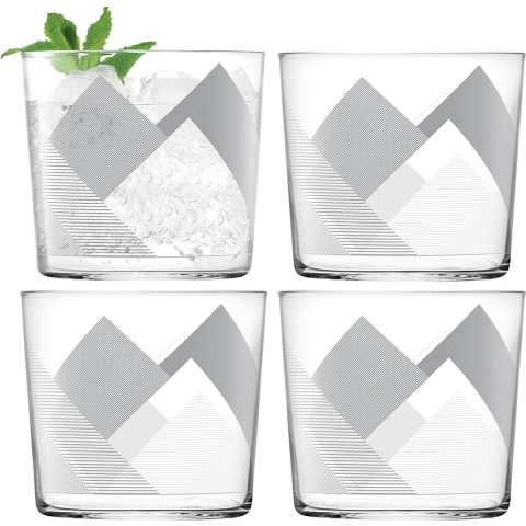 L.S.A. Peaks Tumbler Glas 310 ml Set van 4 Stuks