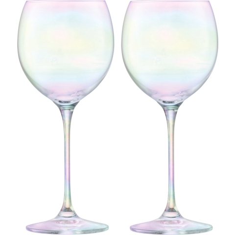 L.S.A. Polka Wijnglas 400ml Mother of Pearl Set van 4 Stuks