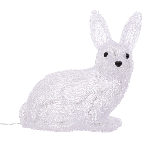 Decoratie LED konijn - 26 cm - 30 lampjes - verlichte figuren -