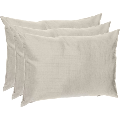 3x Stuks Bank/sier/tuin kussens voor binnen en buiten beige 30 x 50 cm -