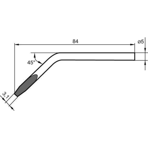 Ersa Soldeertip | afgeschuind | breedte 3,1 mm | 0052 JD/SB | 2 stuks - 0052JD/SB 0052JD/SB