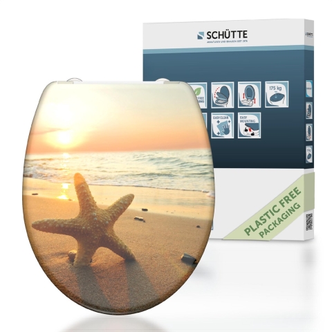 Schutte Duroplast WC-bril SEA STAR met soft-close en quick-release
 - 82373 82373