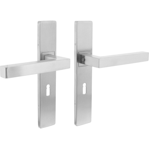 Intersteel Deurkruk Vierkant op Rechthoekig Schild SL56 RVS Geborsteld