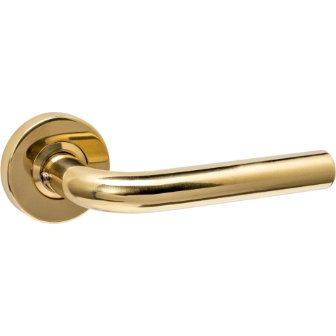 Intersteel Deurkruk Luzern met Rozet Massief Verdekt ø53x10mm PVD Messingkleur