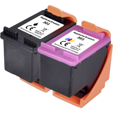 Renkforce Inktcartridge vervangt HP 301, N9J72AE, CH561EE, CH562EE Compatibel Combipack Zwart, Cyaan, Magenta, Geel RF-5633218