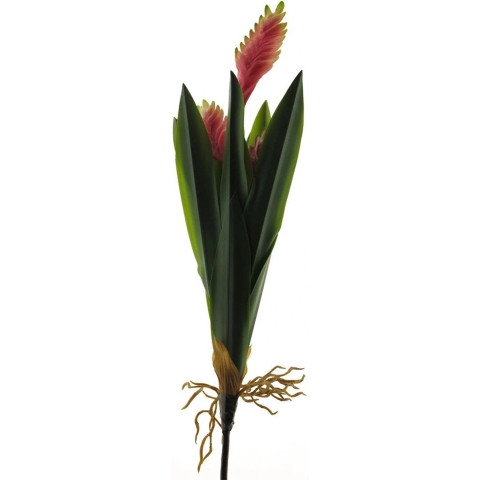 Bromelia sword plant pink 55 cm kunstbloem - Nova nature