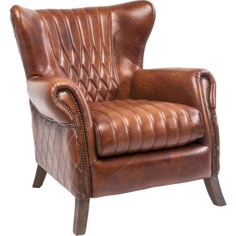 Kare Design Fauteuil Country Side - Bruin Leer