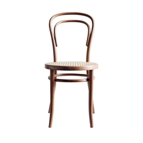 Fameg Vienna Thonet No.14 Houten Bistrostoel Naturel - Rotan Zitting
