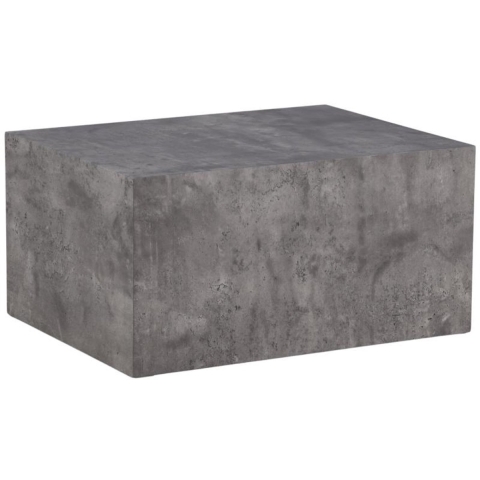 Svea - Clara salontafel marmerlook - 80 x 60 cm - donkergrijs