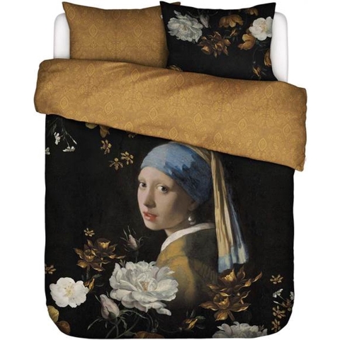 Essenza Floral Girl Dekbedovertrek 200 x 220 cm - Zwart