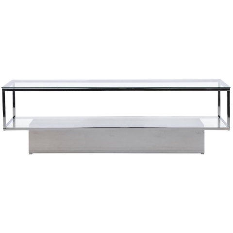 Svea - Mia glazen salontafel - 130 x 60 cm - zilver