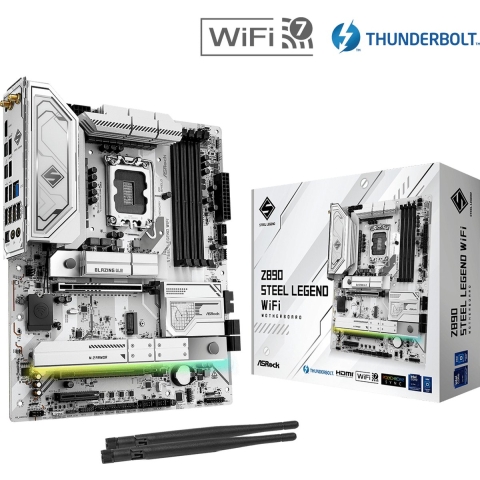 ASRock Z890 Steel Legend WiFi Moederbord Socket Intel 1851 Vormfactor ATX Moederbord chipset Intel® Z890