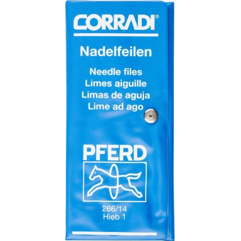 PFERD 12313062 CORRADI naaldvijlenset Zwitserse kap 1 in PVC-roltas Lengte 140 mm 1 stuk(s)