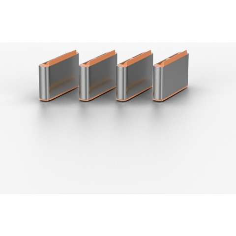 LINDY Kabel Sleutel voor USB-C-poort Set van 4 stuks Oranje Incl. 1 sleutel