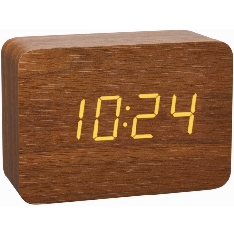 TFA Dostmann 60.2549.08 Wekker Zendergestuurd Hout, Bruin Alarmtijden 1