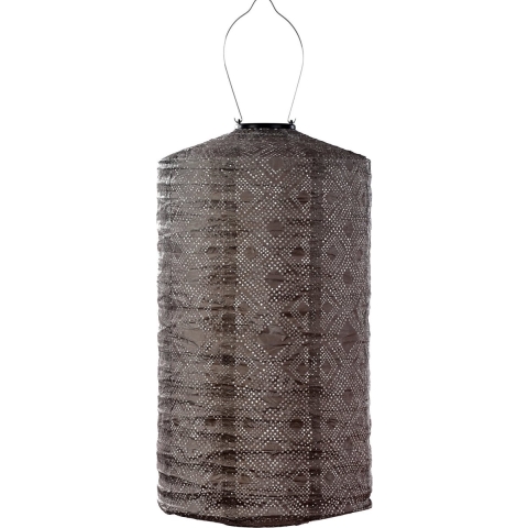 Cylinder dia. 28 cm Mosaic taupe lampion - Lumiz
