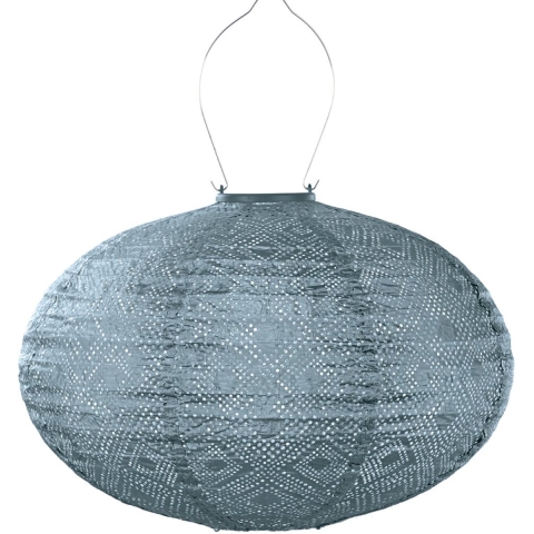 Lumiz solar lampion oval 40 - mosaic - grijs/blauw - Lumiz
