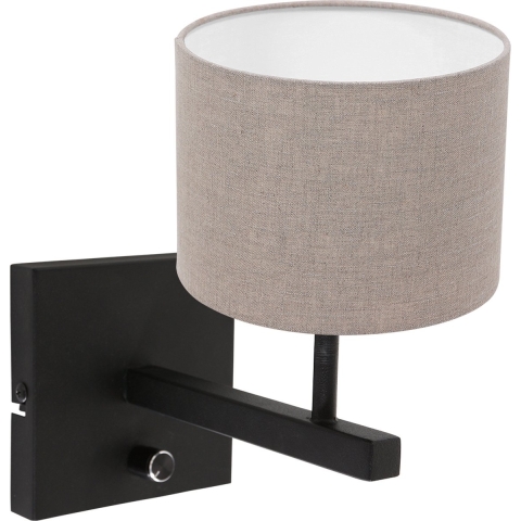 Steinhauer Stang wandlamp beige metaal kapdiameter: 20 cm