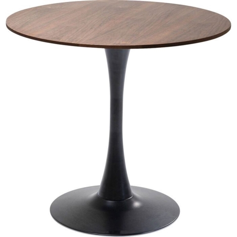 Kare Design Schickeria Ronde Bistrotafel 80 Cm - Walnoot|Zwart