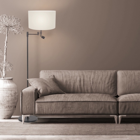 Steinhauer vloerlamp Stang - zwart - metaal - 7178ZW