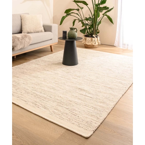 Nordic Weavers Wollen vloerkleed - Ulstein wit|grijs - 300x400 cm