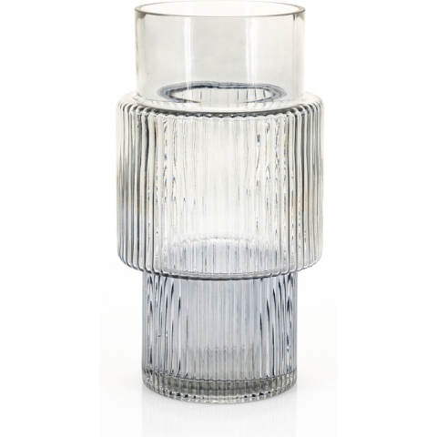 FURNILUX - Riba 2 vaas - Grey 15.5 x 15.5 x 28 cm