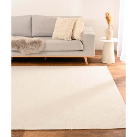Nordic Weavers Katoen vloerkleed - Svelvik wit - 160x230 cm