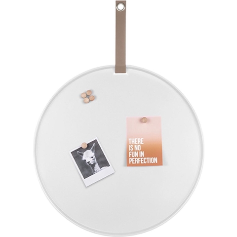 present time Perky Memo-/magneetbord Ø 50 cm - Wit
