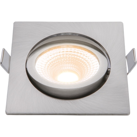 EcoDim LED inbouwspot 5W DimToWarm 85mm 36gr vierkant verstelbaar geschuurd staal - LED4770