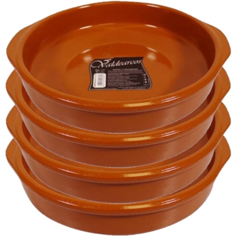 Set van 4x stuks tapas borden/schalen Alicante met handvatten 26 cm -