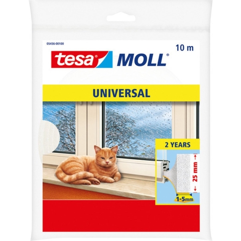 3x Tesa zelfklevende tochtstrip wit 10 mtr x 25 mm -