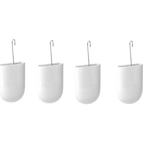 Radiator luchtbevochtigers - 4x - wit - met haak - 13,5 cm -