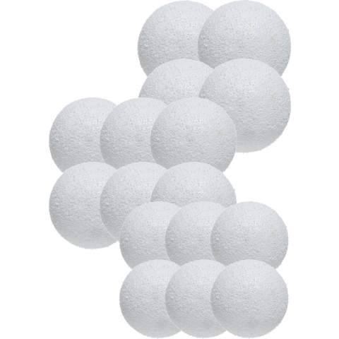 Pakket van 64x stuks deco sneeuwballen diverse formaten -