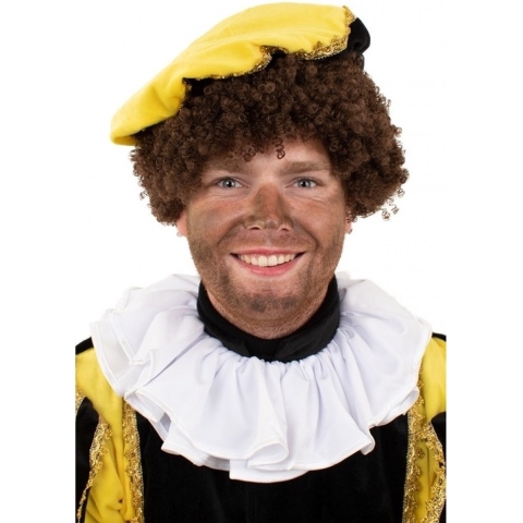 4x stuks witte Pieten kraag Trevira wit -