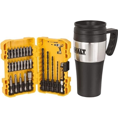 DeWalt Accessoires DT70707-QZ | 25-delig bitset in tough case cassette | Met thermische mok - DT70707-QZ